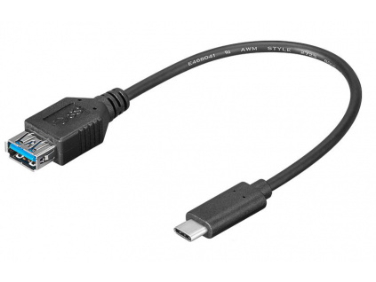 PremiumCord Adaptér USB-C (M) - USB 3.0 A (F),OTG, 0,2 m, kur31-01