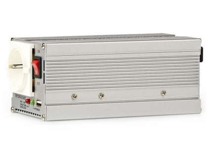 NEDIS měnič napětí/ 24 V DC/230 V AC 50 Hz/ 300 W (600 W špička)/ 1x USB/ 1x zásuvka typu E, PIMS30024E