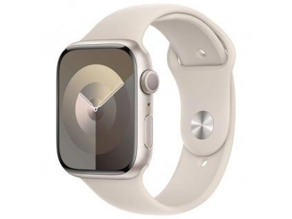 Apple Watch Series 9 41mm Hvězdně bílý hliník s hvězdně bílým sportovním řemínkem M/L, MR8U3QC/A