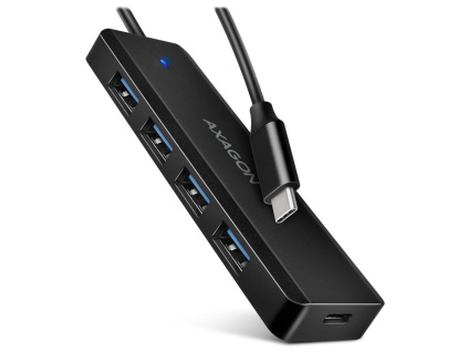 AXAGON cestovní hub USB-C / HUE-C1C / USB 3.2 Gen1 / 4x USB-A / 1x USB-C / 0,19m, HUE-C1C