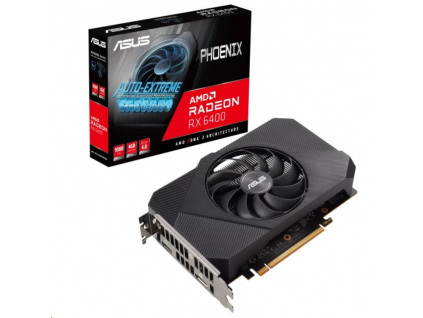 ASUS VGA AMD Radeon Phoenix RX 6400, RX 6400, 4GB GDDR6, 1xDP, 1xHDMI, 90YV0H91-M0NA00