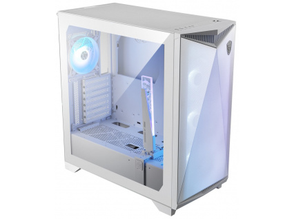 MSI skříň MPG GUNGNIR 300R AIRFLOW WHITE/ bez zdroje/ bílý/ levé temperované sklo/ 4x 120 mm A-RGB fan/ 1x USB-C/ 2x USB, 306-7G21W21-W57