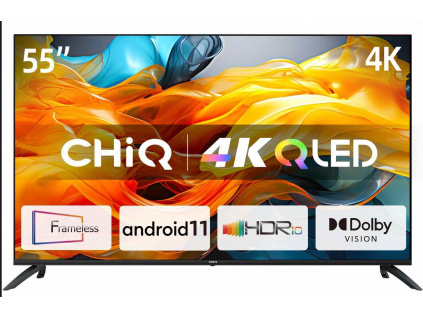 CHiQ U55QG7L TV 55", Ultra HD (4K), QLED, Smart, Android 11, HDR10, 3x HDMI, 2x USB, U55QG7L