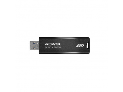 ADATA SC610/500GB/SSD/Externí/Černá/5R, SC610-500G-CBK/RD