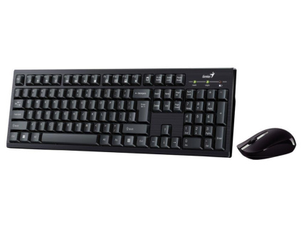 GENIUS set klávesnice + myš Smart KM-8101/ Bezdrátový set 2,4GHz mini receiver/ USB/ černá/ CZ+SK layout, 31340014403