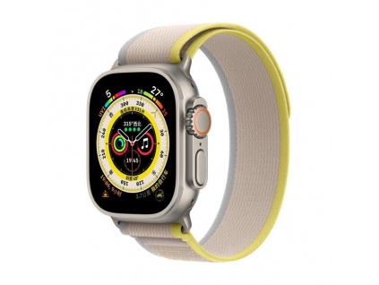 COTECi W97 Ultra Wild Trail Band for Apple Watch 42 / 44 / 45 / 49mm Yellow with Beige, 21045-YM