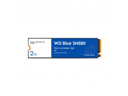 WD BLUE SSD NVMe 2TB PCIe SN580,Gen4 , (R:4150, W:4150MB/s), WDS200T3B0E