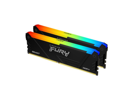 KINGSTON DIMM DDR4 32GB (Kit of 2) 3200MT/s CL16 FURY Beast RGB, XMP, KF432C16BB12AK2/32