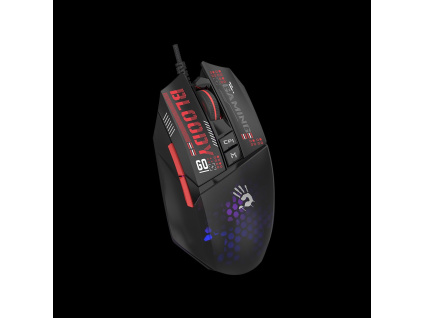A4tech BLOODY W60 Max Mini, podsvícená herní myš, 12000 DPI, černá, USB, W60 MAX MINI