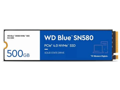 WDC BLUE SN580 NVMe SSD WDS500G3B0E 500GB M.2 2280 TLC (4000/3600MB/s, 450K/750K IOPs, SSD), WDS500G3B0E