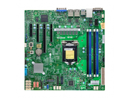 SUPERMICRO MB LGA1200 (Xeon E-2300), C252, 4xDDR4, 6xSATA3, M.2, 4xPCIe4.0 (x8, 2 x4, x2), VGA, 2x LAN, IPMI, MBD-X12STL-F-O