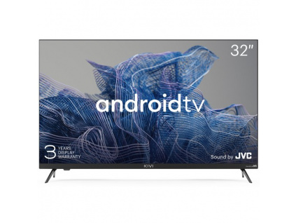 KIVI - 32', HD, Google Android TV, Black, 1366x768, 60 Hz, Sound by JVC, 2x8W, 33 kWh/1000h , BT5, HDMI ports 3,, 32H750NB