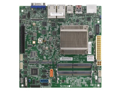 SUPERMICRO mini-ITX MB Atom x6425E (4-core), 2x DDR4 ECC SO-DIMM, 8xSATA, 1x PCI-E 3.0 x4, 4x 1GbE LAN, IPMI, bulk, MBD-A3SEV-4C-LN4-B