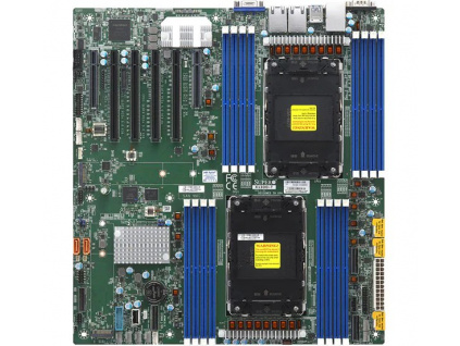 SUPERMICRO MB 2xLGA4677, C741, 16x DDR5 ECC, 6x NVMe, 8+2xSATA3, 2x M.2, 6x PCIe5.0, 2x 10Gb LAN,IPMI, MBD-X13DEI-T-B