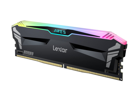 Lexar ARES DDR5 32GB (kit 2x16GB) UDIMM 6400MHz CL32 XMP 3.0 - RGB, Heatsink, černá, LD5EU016G-R6400GDLA