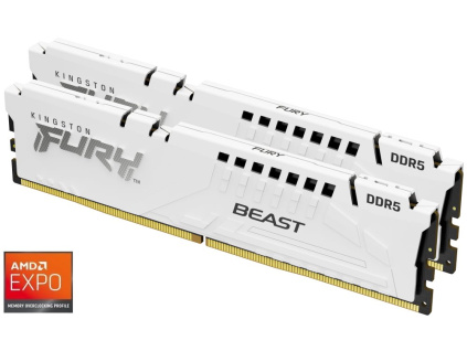 KINGSTON FURY Beast White EXPO 32GB DDR5 6000MHz / CL36 / DIMM / Kit 2x 16GB, KF560C36BWEK2-32
