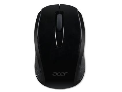 ACER myš bezdrátová G69 černá RF2.4G,1600 dpi, 95x58x35 mm, 10m dosah, 2x AAA, Win/Chrome/Mac, (Retail Pack), GP.MCE11.00S