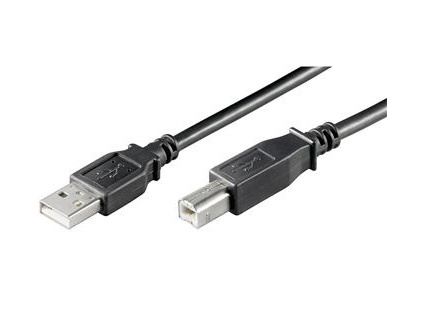 PremiumCord Kabel USB 2.0, A-B, 0.5m barva černá, ku2ab05bk