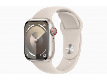Apple Watch S9 Cell/41mm/Starlight/Sport Band/Starlight/-M/L, MRHP3QC/A