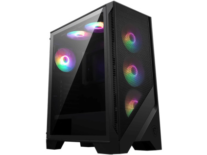 MSI skříň MAG FORGE 120A AIRFLOW/ bez zdroje/ levé temperované sklo/ 6x 120 mm A-RGB fan/ 2x USB3.2/ černá, 306-7G23A21-809