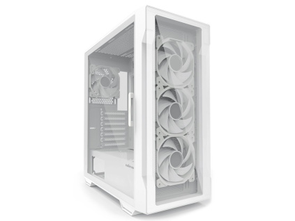 Zalman skříň I3 Neo / middle tower / ATX / 4x120 ARGB RGB / 2xUSB 3.0 / 1xUSB 2.0 / skl. přední panel i bočnice / bílá, i3 NEO TG White