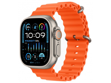 Apple Watch Ultra 2 49mm titanová s oranžovým oceánským řemínkem, MREH3CS/A