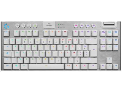 Logitech G915 TKL Tenkeyless LIGHTSPEED Wireless RGB Mechanical Gaming Keyboard - GL Tactile - WHITE - US INT'L, 920-009664