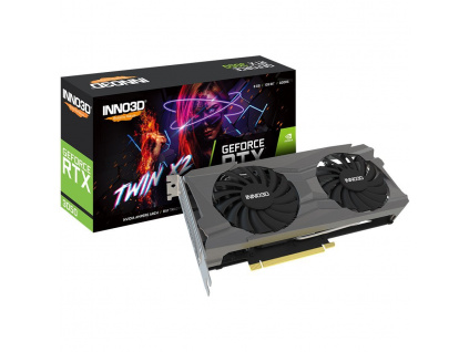 INNO3D Video Card NVIDIA GeForce RTX 3050 Twin X2 8GB GDDR6 128 bit, 1777 MHz / 14 Gbps, 3x DP, 1x HDMI, 2 fan, 2 slot, N30502-08D6-1190VA42