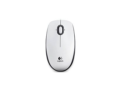 Logitech Corded Mouse B100 - Business EMEA - WHITE, 910-003360