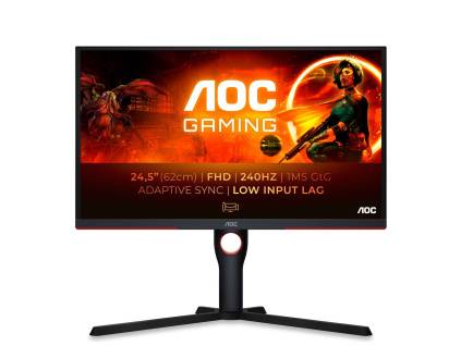 AOC MT VA LCD WLED 24,5" 25G3ZM/BK - VA panel, 240Hz, 1920x1080, 2xHDMI, DP, pivot, 25G3ZM/BK