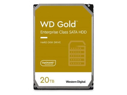 WD Gold Enterprise WD202KRYZ/20TB/3,5”/512MB cache/7200 RPM/SATAIII/600/269 MB/s/CMR, WD202KRYZ