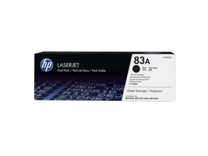 HP Toner 83A LaserJet Black 2-pack, CF283AD