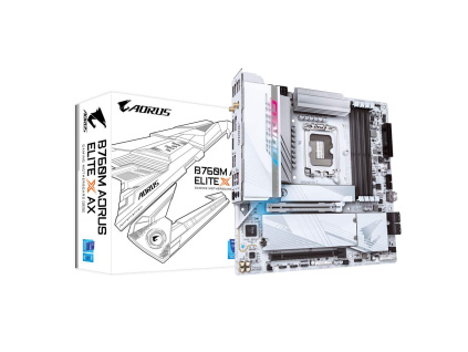 GIGABYTE MB Sc LGA1700 B760M A ELITE X AX, Intel B760, 4xDDR5, 1xDP, 2xHDMI, mATX, B760M A ELITE X AX