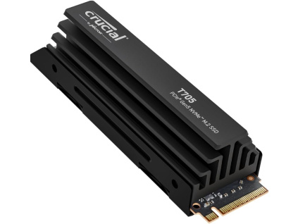 Crucial SSD 2TB T705 PCIe Gen5 NVMe M.2 SSD with heatsink, CT2000T705SSD5