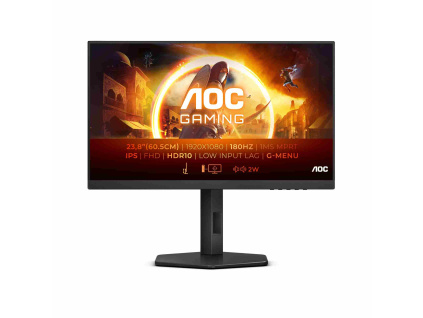 AOC MT IPS LCD WLED 23,8" 24G4X - IPS panel, 180Hz, 0,5ms, 1920x1080, 2xHDMI, DP, repro, pivot, 24G4X