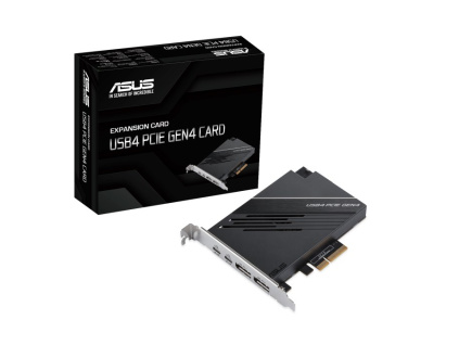 ASUS Rozšiřovací karta USB4 PCIe Gen4, PCIe 4.0 x4, 2x USB4 Typ-C, 2x DP, 90MC0CE0-M0EAY0