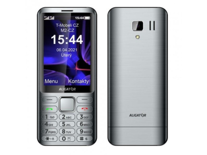 Aligator D950 Dual SIM, stříbrná, AD950SR
