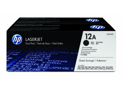 HP Toner 12A LaserJet Black 2-pack, Q2612AD