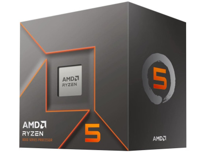 AMD Ryzen 5 8400F / LGA AM5 / max. 4,7GHz / 6C/12T / 22MB / 65W TDP / bez VGA / BOX vč. chladiče Wraith Stealth, 100-100001591BOX