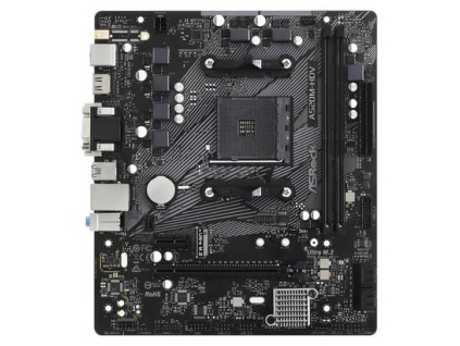 ASROCK A520M-HDV (AM4, amd A520, mATX, 2xDDR4 4733+, VGA+DVI+HDMI ), A520M-HDV
