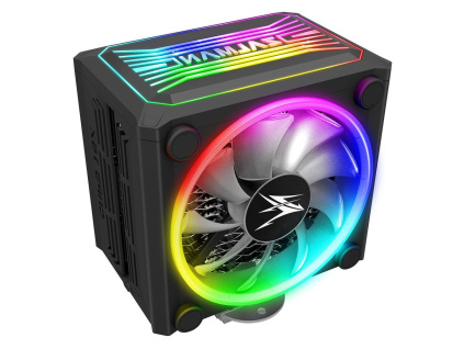 Zalman chladič CPU CNPS16X Black / 120 mm ventilátor / 4 heatpipe / RGB / PWM / 165 mm výška / černý, CNPS16X