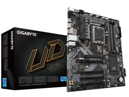 GIGABYTE MB Sc LGA1700 B760 DS3H DDR4, Intel B760, 4xDDR4, 1xDP, 1xHDMI, B760 DS3H DDR4