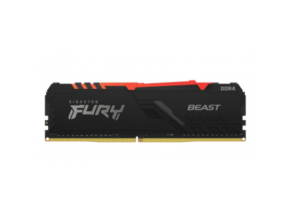 Kingston FURY Beast/DDR4/8GB/3600MHz/CL17/1x8GB/RGB/Black, KF436C17BB2A/8