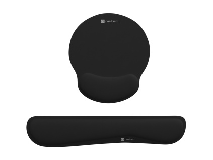 Ergonomický set podložek pod zápěstí Natec CHIPMUNK 2v1, černá, NPF-2195
