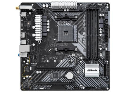 ASROCK B450M/AC R2.0 (AM4, amd B450, 4xDDR4 3200, 4xSATA3, WIFI, USB3.1, HDMI, mATX), B450M/AC R2.0