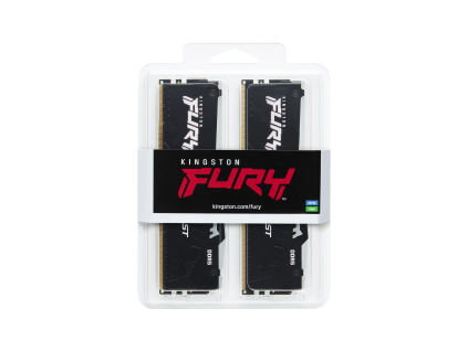 Kingston FURY Beast EXPO/DDR5/32GB/6400MHz/CL32/2x16GB/RGB/Black, KF564C32BBEAK2-32