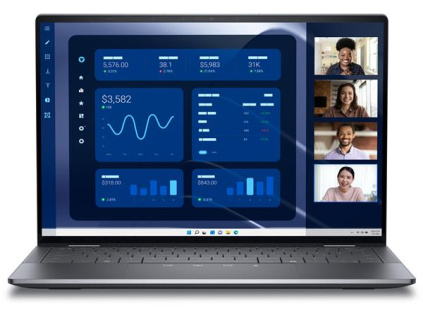 Dell Latitude 9450/U7 165U/32GB/512GB SSD/14" QHD+ Touch/2-in-1/IR Cam & Mic/FgrPr/WLAN/vPro/Backlit Kb/W11 Pro/3Y ProSp, 03F9D
