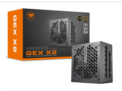 COUGAR PC zdroj GEX X2 850W 80+ Gold, modulární (PCI-e 5.0 GPU 12+4 Pin), CGR GEX X2 850