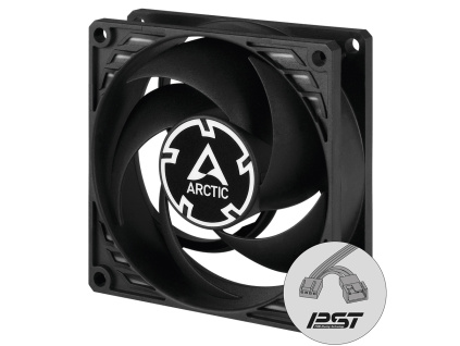 ARCTIC P8 PWM PST CO Case Fan - 80mm standard PWM case fan with double ball bearing technology, ACFAN00151A