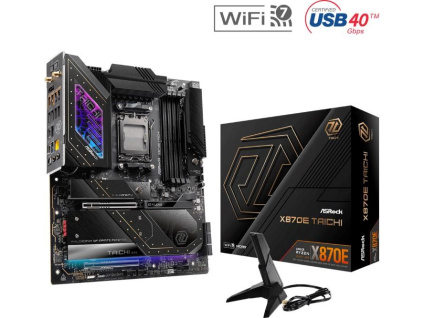 ASRock MB Sc AM5 X870E TAICHI, AMD X870, 4xDDR5, 1xHDMI, 2xThunderbolt, WI-FI, X870E TAICHI